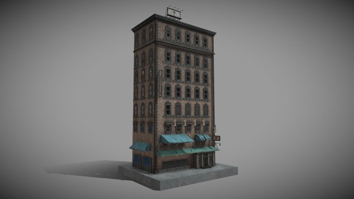 1/10 Old New york buildings 1930 3D Model