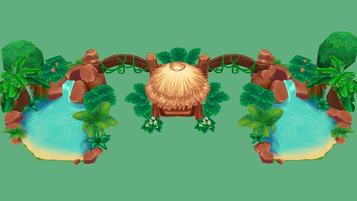 Amusement Park Entrance 3D Model