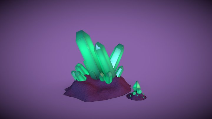 Cave Crystals - Spacestation Animation 3D Model