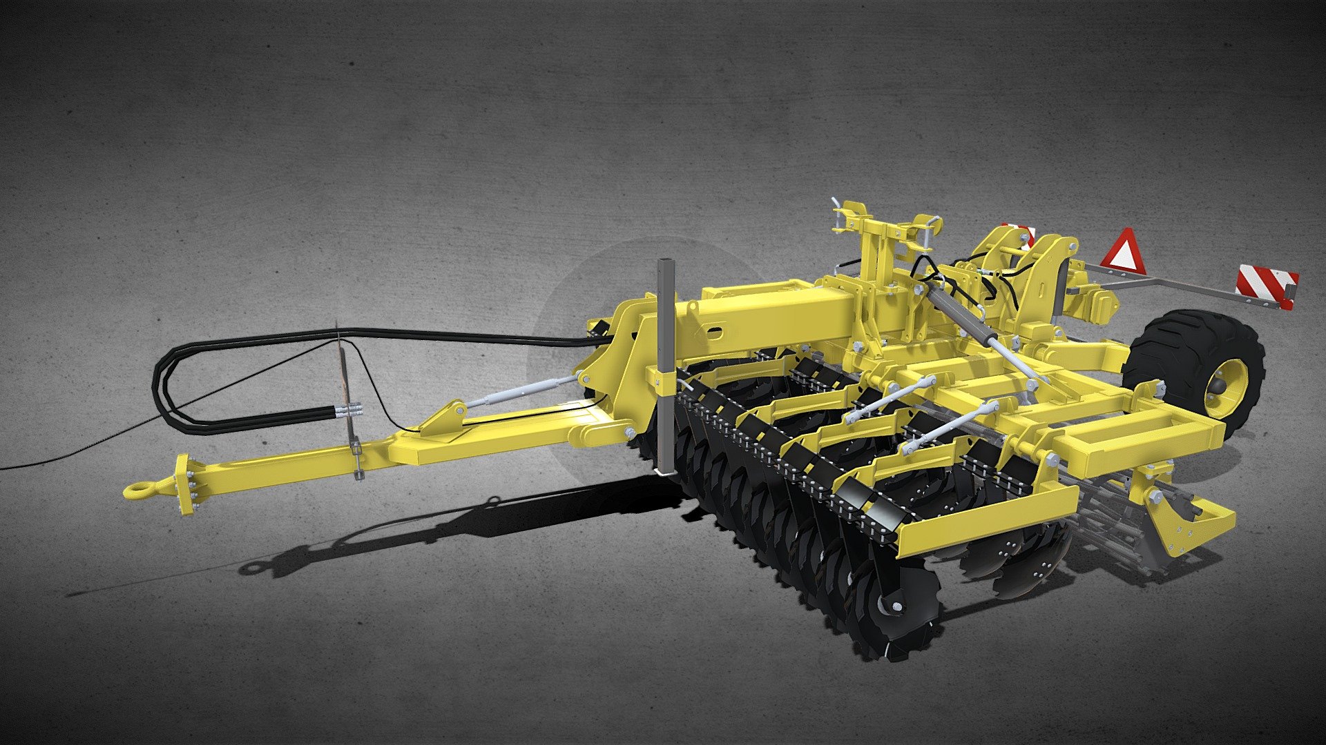 Disc Harrow 4m.Дискова прицепна борона 4м. 3D model by Ihor Humeniuk