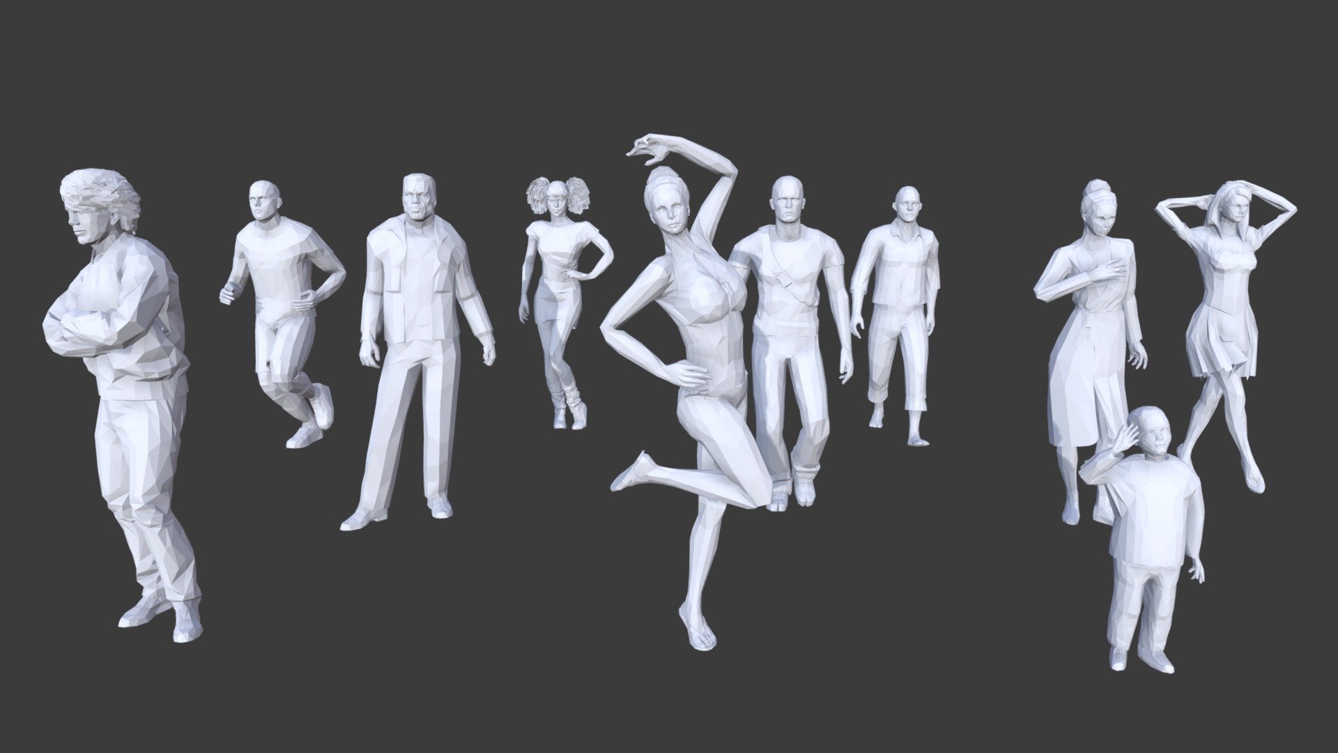 Low Poly People Collection 15 - Buy Royalty Free 3D model by mega3d ...
