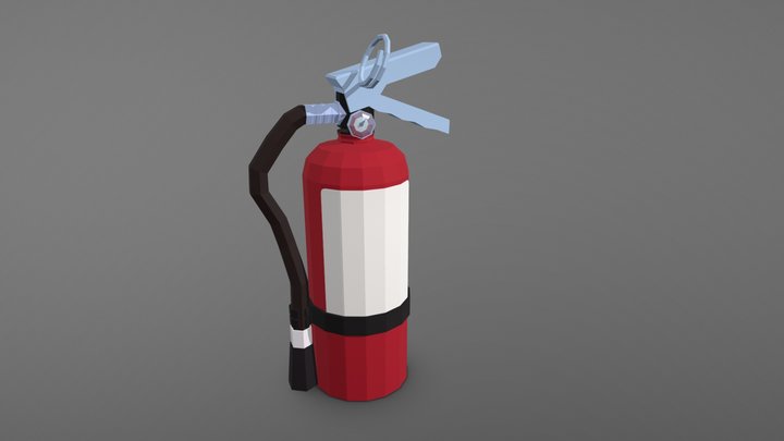 LowPoly Extinguisher 3D Model