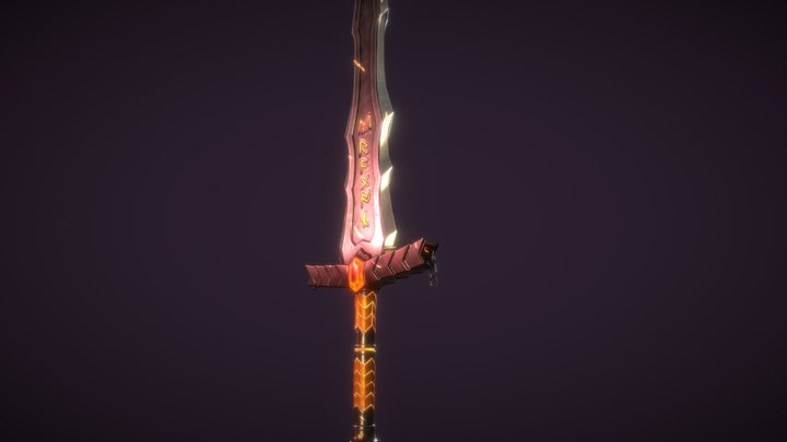 Stylized Fantasy Sword 3D Model