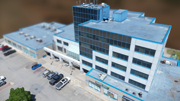 4 Storey Glass Facade Mixture Business Building – Modelo 3D gratuito STL