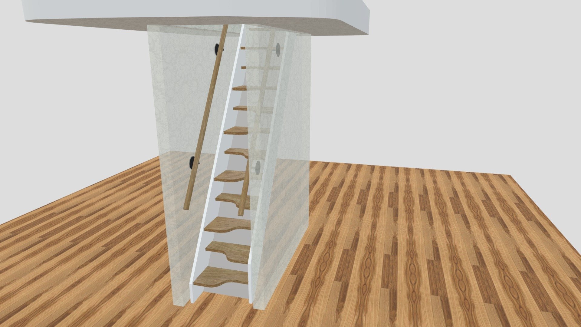 Saltzman alternating stair - 3D model by TopTreadStairways ...