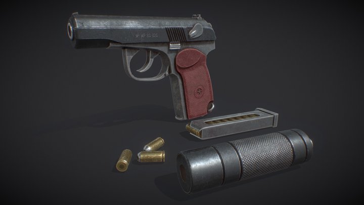 Pistol Makarov PM 3D Model