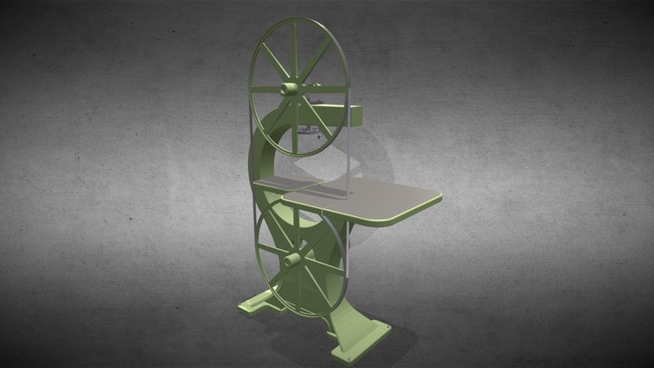 Historical Bandsaw from the 19th century 3D Model
