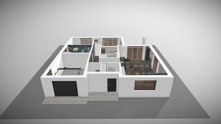 DomJednorodzinny-RZUT 3D 3D Model
