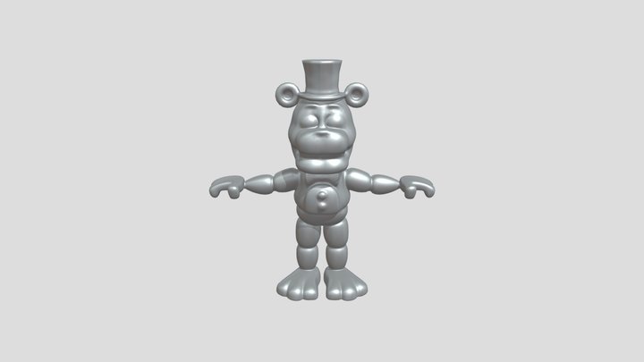 Cartoon bear animatronic 3D Model
