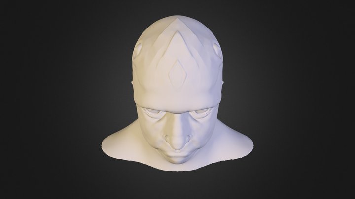 head space dude decemated no poly p 3D Model