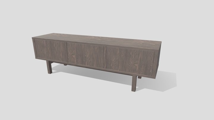 Nordic TV bench 3D Model
