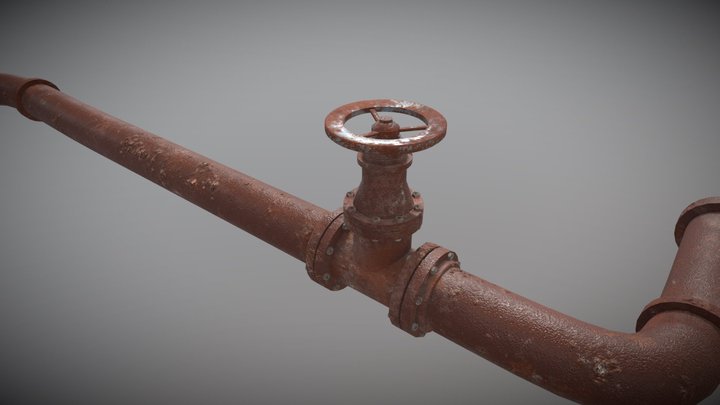 PipeValve 3D Model