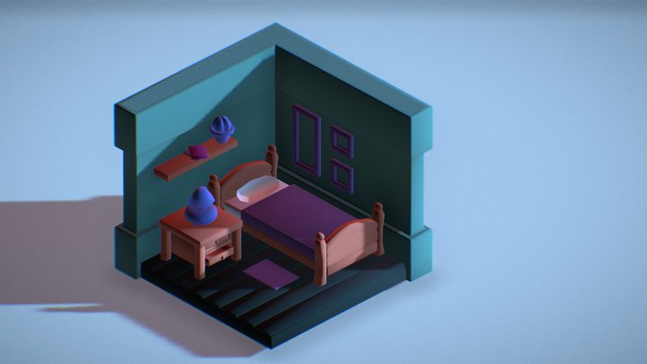 Isometric room 3D Model