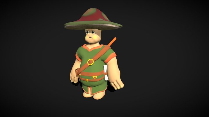 Mushroom Guy 3D Model