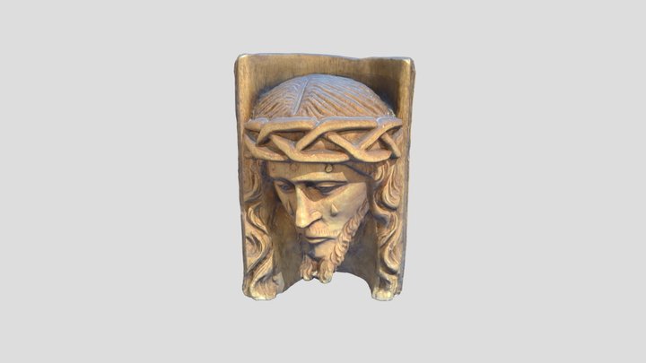 Photogrammetry - Whittled Jesus Head Carving 3D Model