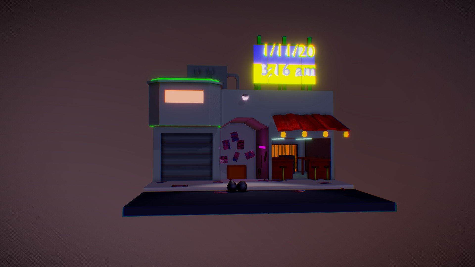 Cyberpunk LowPoly - 3D model by renatoda9 [b5a5c93] - Sketchfab