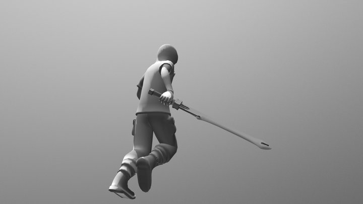 Character - Running Sword 3D Model