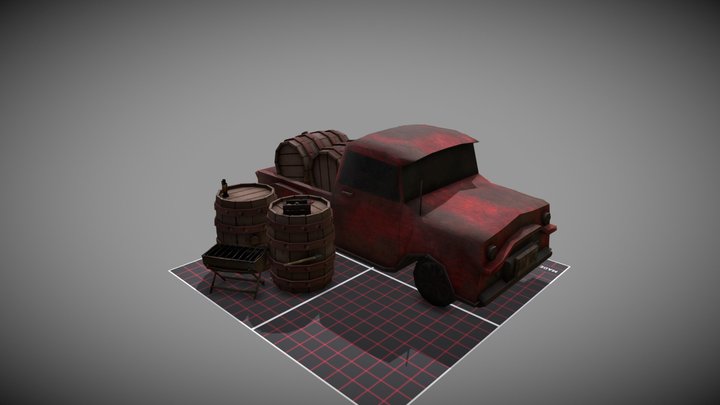 DAE 5 Finished props - Forest Loner 3D Model