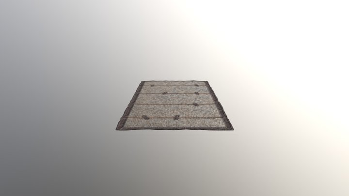 Burlap Sack Rug 3D Model
