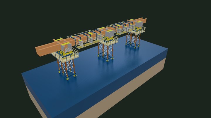 СВСиУ для монтажа балок пролётного строения 3D Model