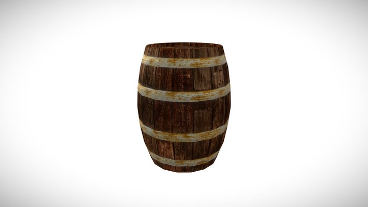 Barrel low poly 3D Model
