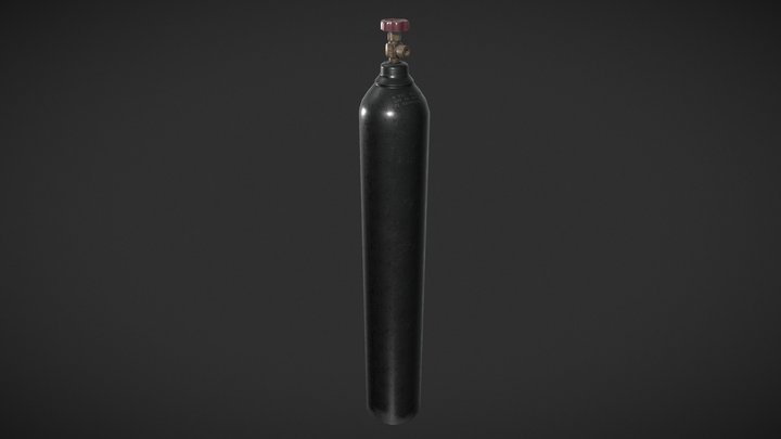 Oxygen Cylinder 3D Model