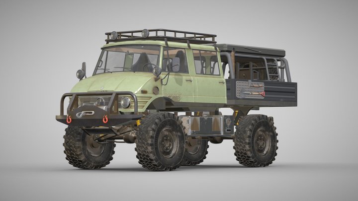 1976 Mercedes-Benz Unimog 416 Doka 3D Model
