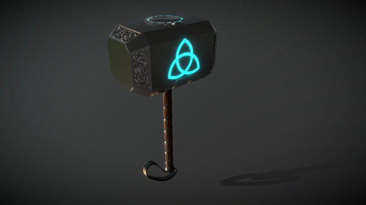 Thors Hammer - Mjolnir - HIGH POLY 3D Model