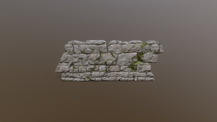 Stone Wall 3D Model