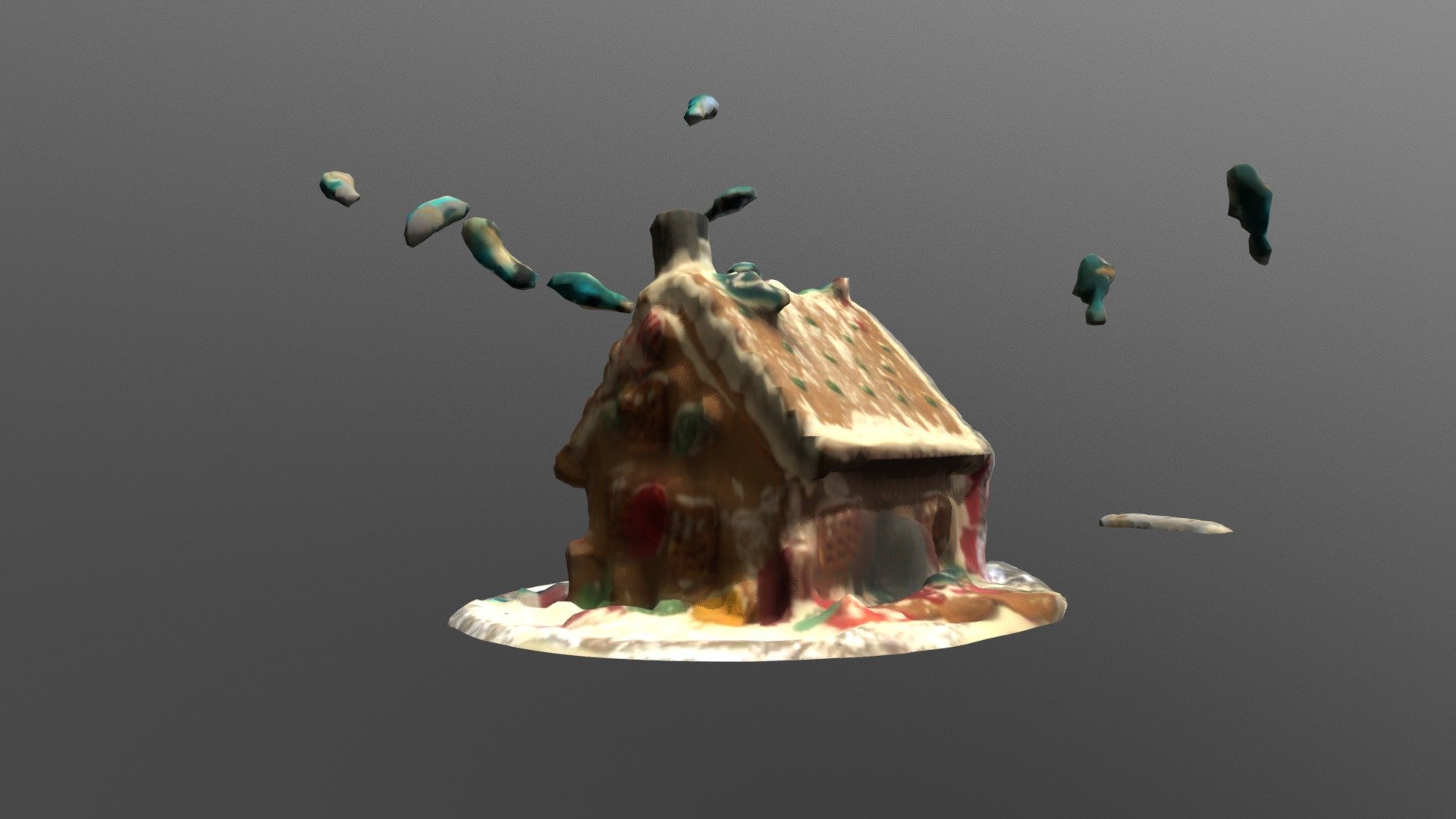 Sharknado-themed Gingerbread House