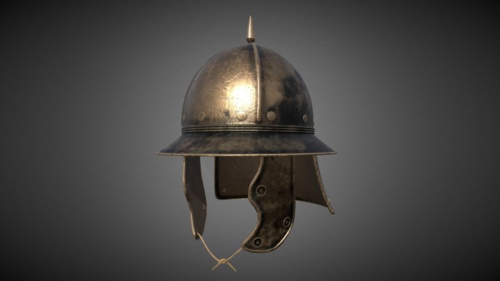 Ancient Bronze Helmet 3D Model