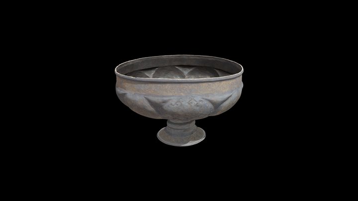 Чаша на поддоне // Gadrooned footed bowl 3D Model