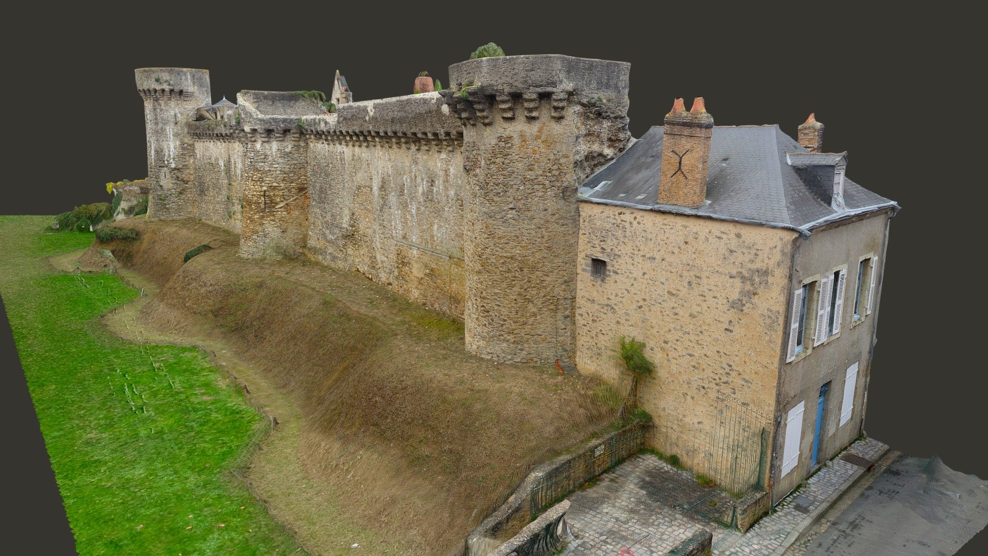 #draft Promenade Anne d'Alègre - Laval -France — Sketchfab embed 3D viewer
