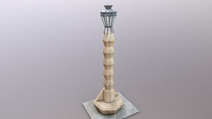 Cubist street lamp 3D Model