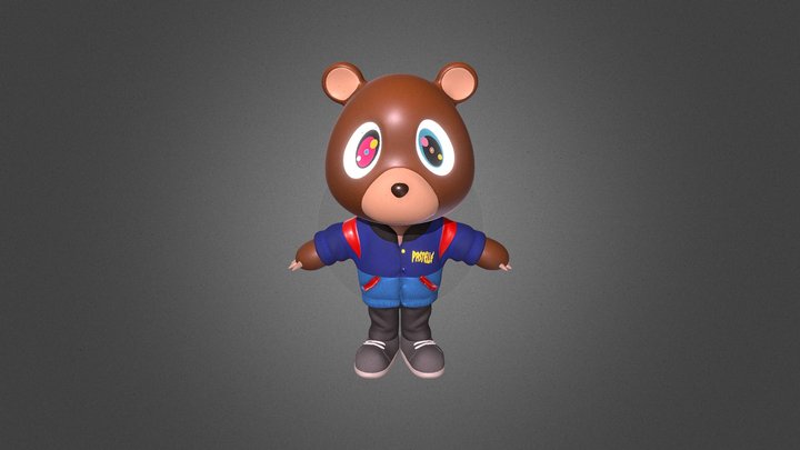 Kanye Graduation Bear 3D Model