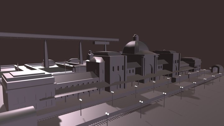 Blocking. Station. 3D Model