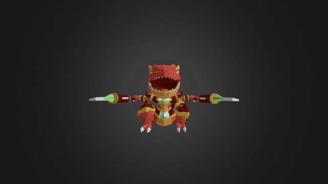 Battle Dragon Axe 3D Model