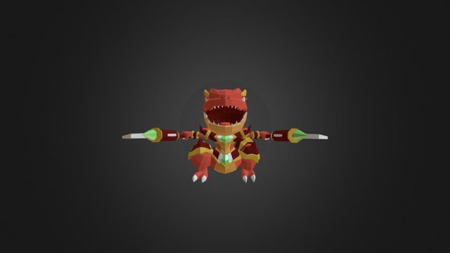 Battle Dragon Axe 3D Model