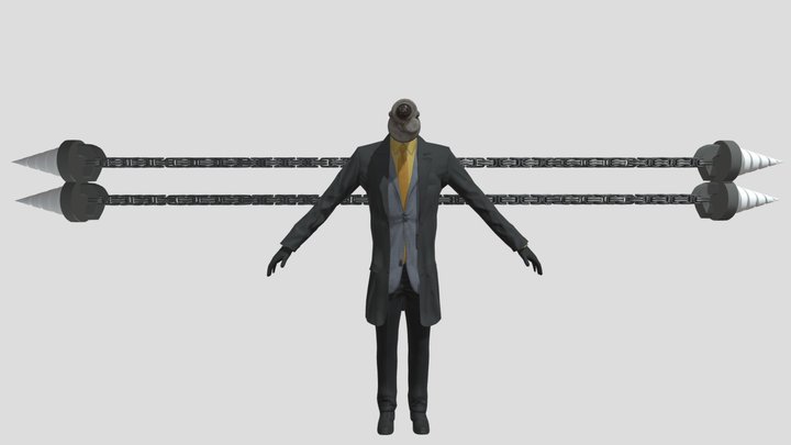 Large Drillman 3D Model