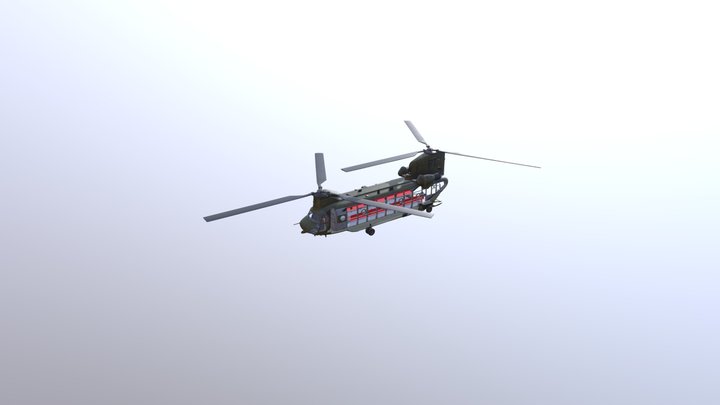 Chinook cutaway construction 3D Model