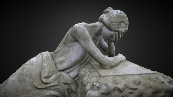 Crying woman statue 3D Model