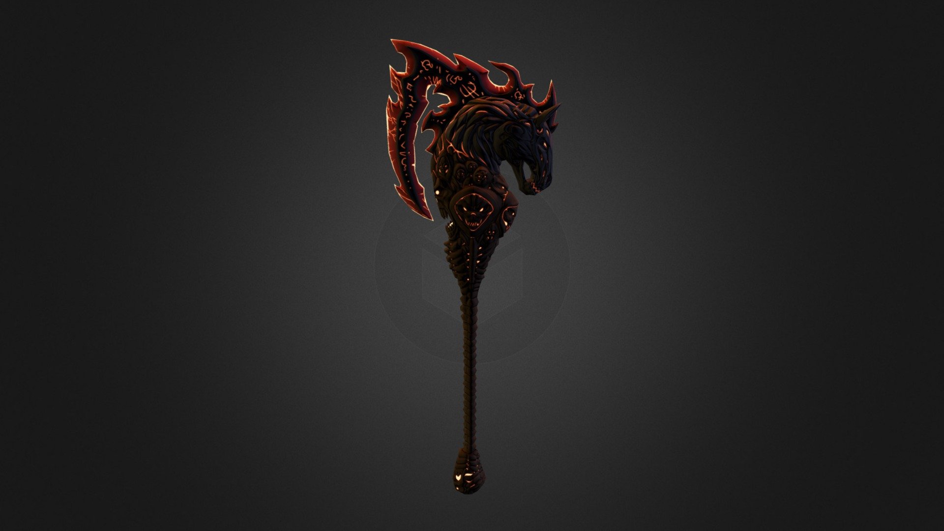 Demon Axe - 3D model by danielraylewisart [b5b99b0] - Sketchfab