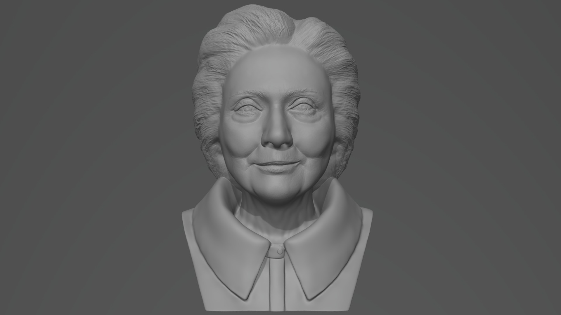 3D model Hillary Clinton bust for 3D printing - This is a 3D model of the Hillary Clinton bust for 3D printing. The 3D model is about a statue of a man.