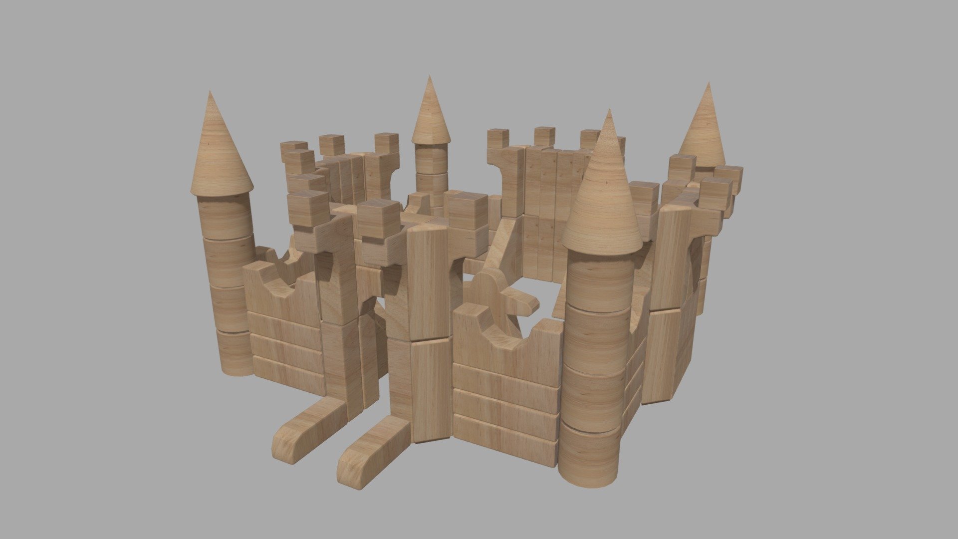 Block Castle - Download Free 3D model by Aleschyr [b5bb74d] - Sketchfab