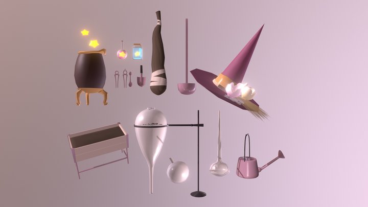Witch assets 3D Model