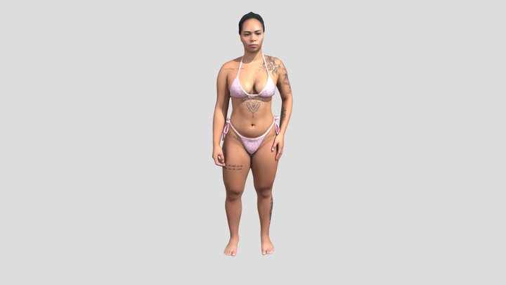 Pink Leopard Bikini Portrait – Free 3D Model STL