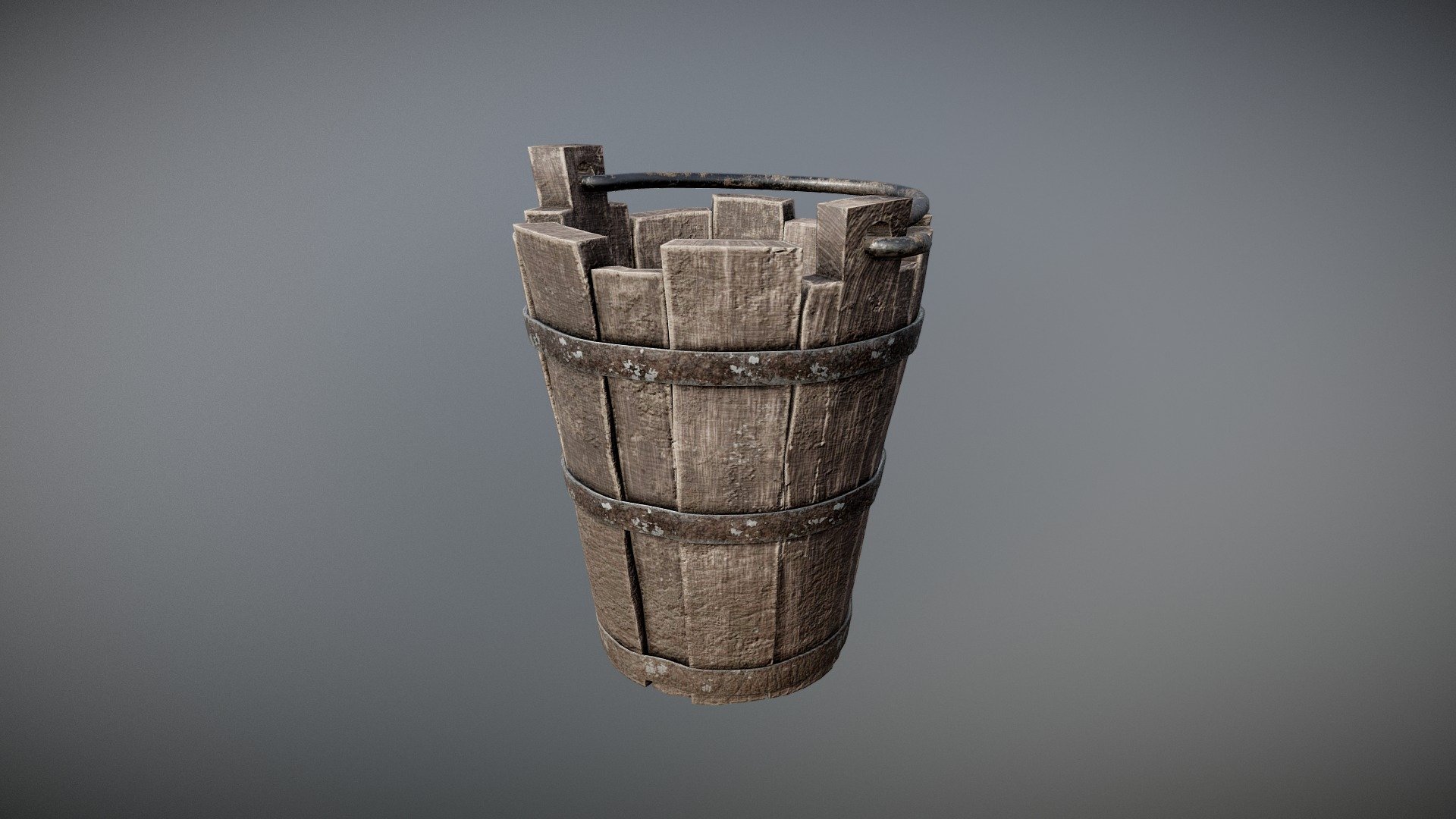 (PBR) Old Medieval Bucket
