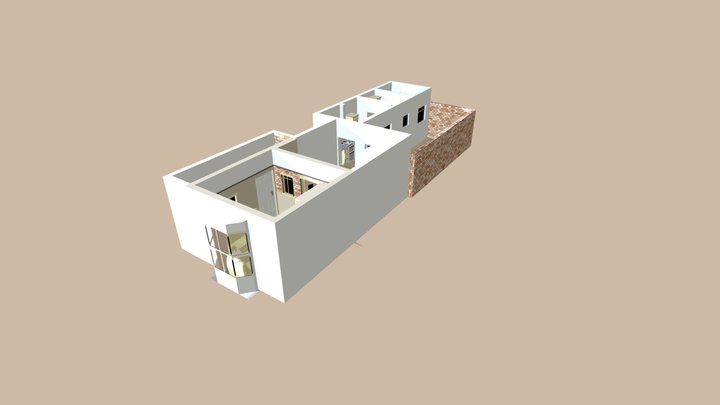 Low-detail terrace 3D Model