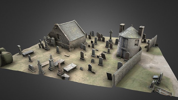 Watch-house and Burial Aisle, Banchory, Scotland 3D Model