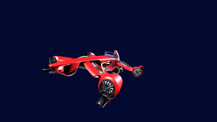 Anti Gravity Formula 1 vehicle 3D Model